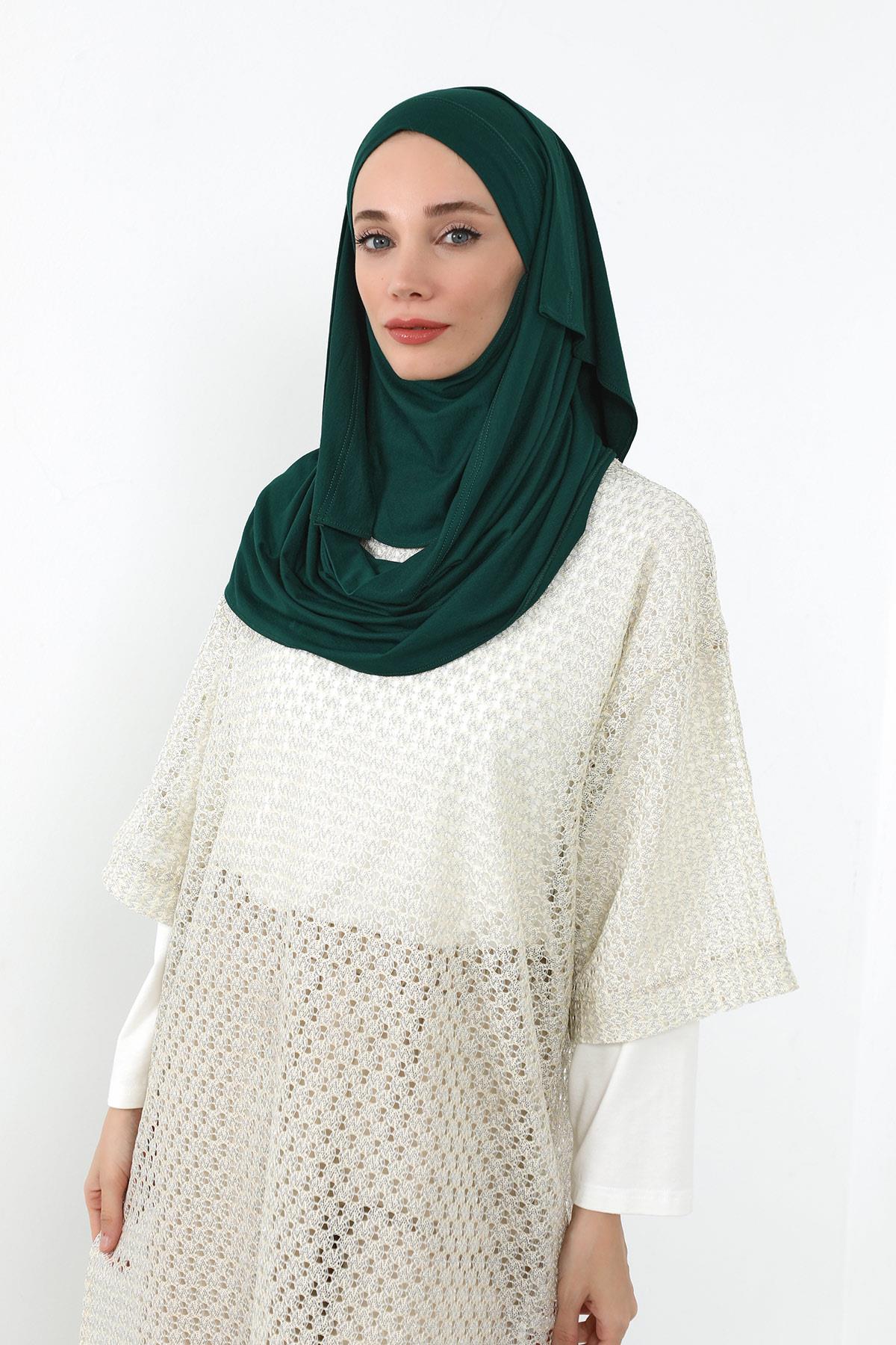 Ready-to-Wear Jersey Bonnet Shawl with Face Covering