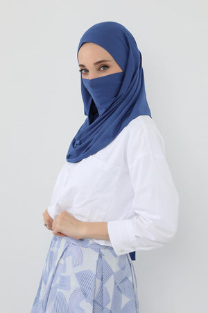 Ready-to-Wear Jersey Bonnet Shawl with Face Covering