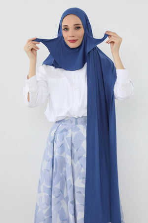 Ready-to-Wear Jersey Bonnet Shawl with Face Covering