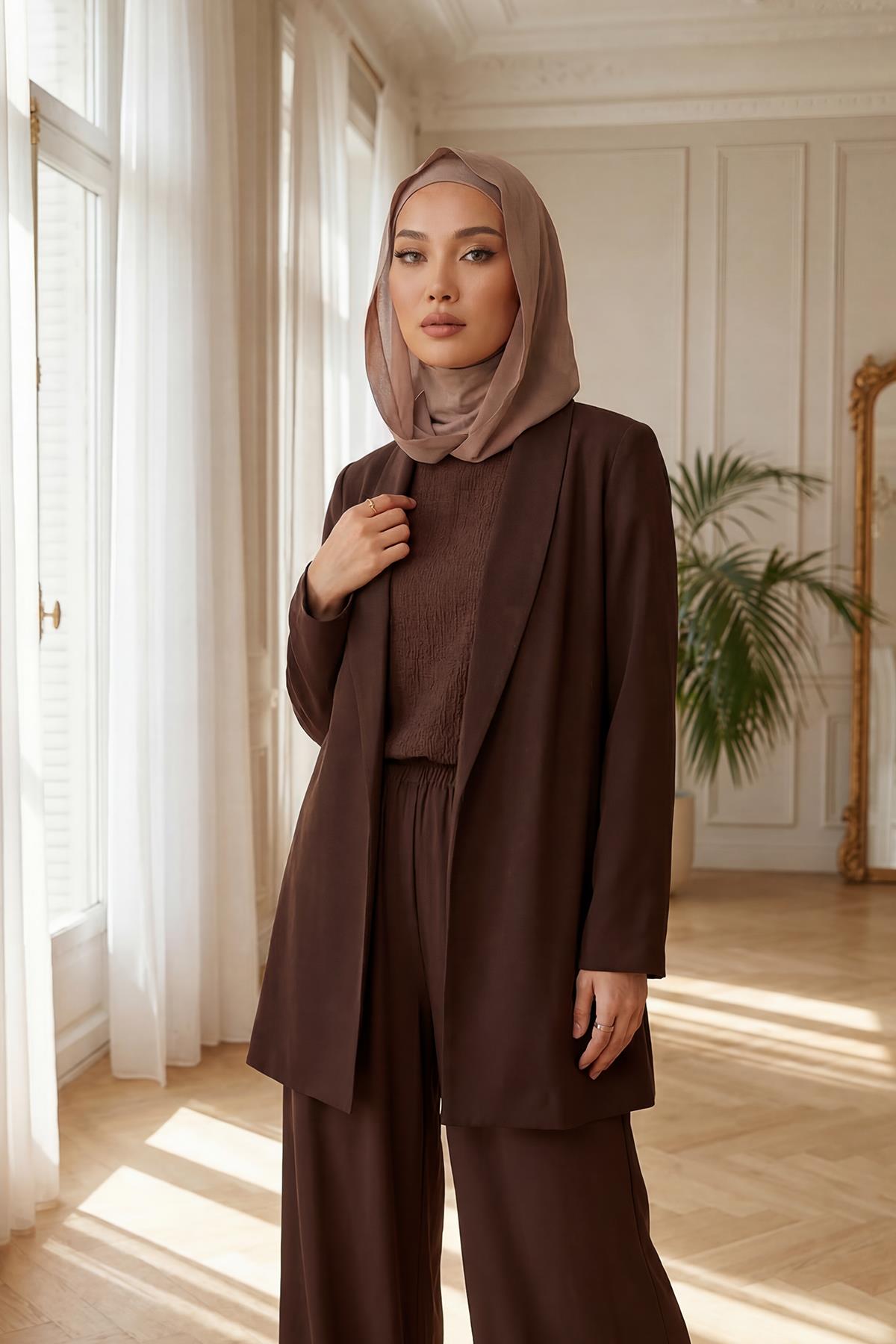 Chiffon Hooded Jersey Underscarf with Neck Coverage