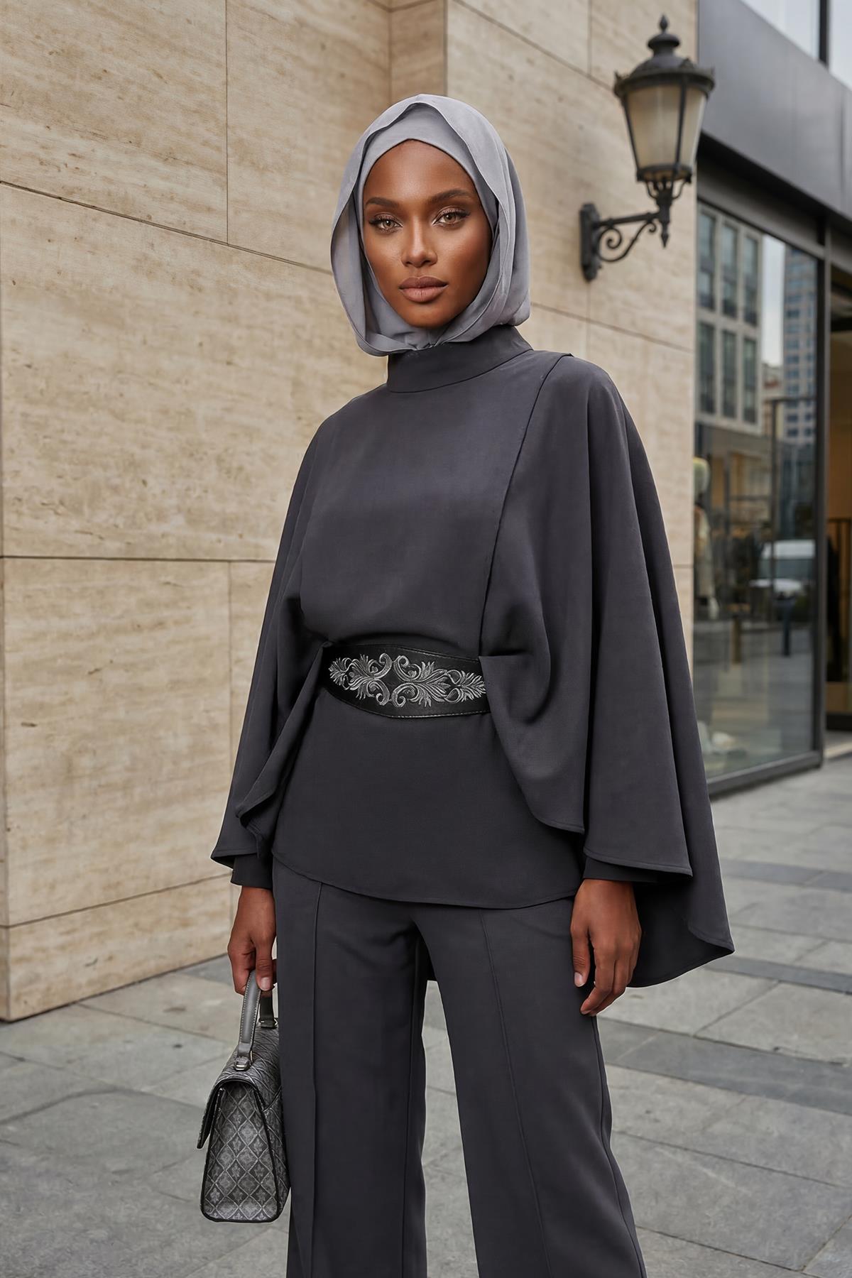 Chiffon Hooded Jersey Underscarf with Neck Coverage