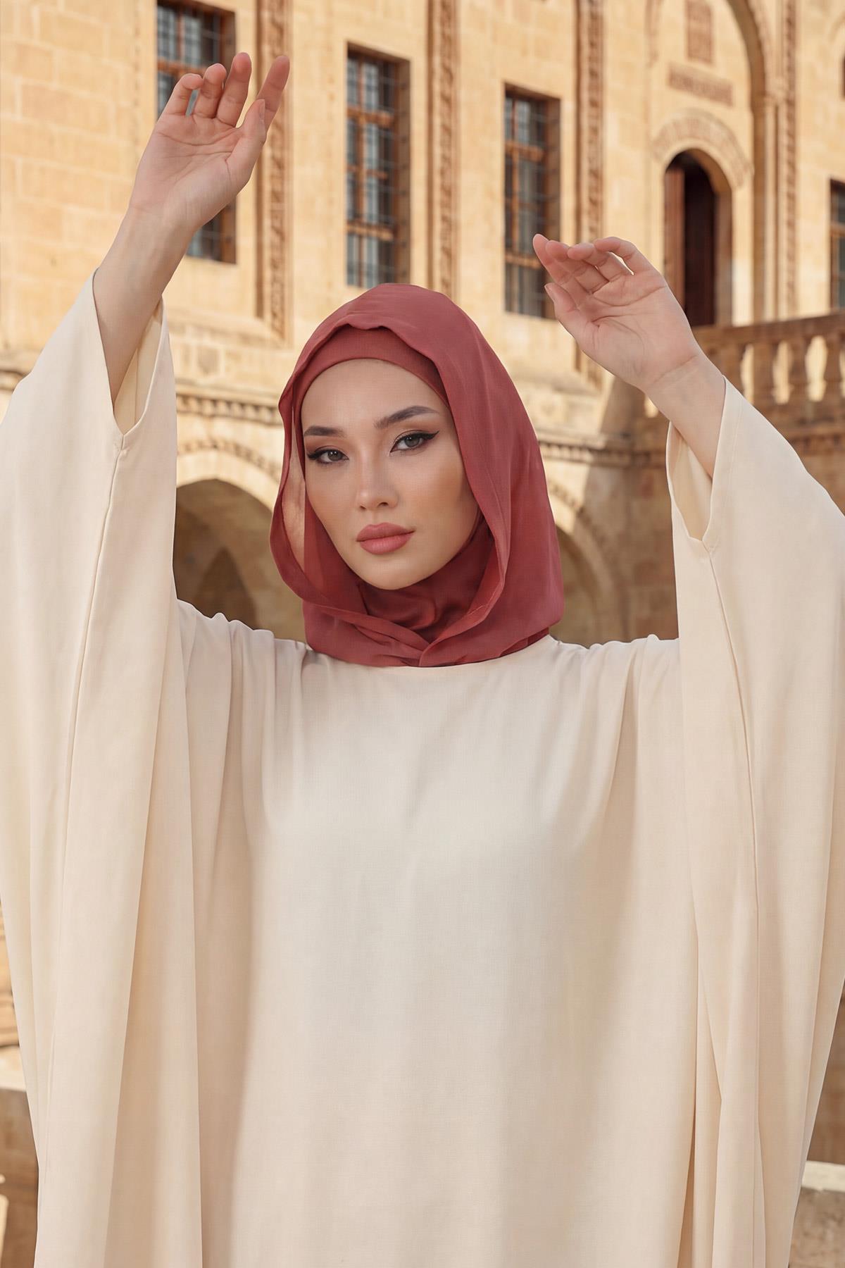 Chiffon Hooded Jersey Underscarf with Neck Coverage