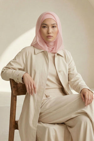 Chiffon Hooded Jersey Underscarf with Neck Coverage