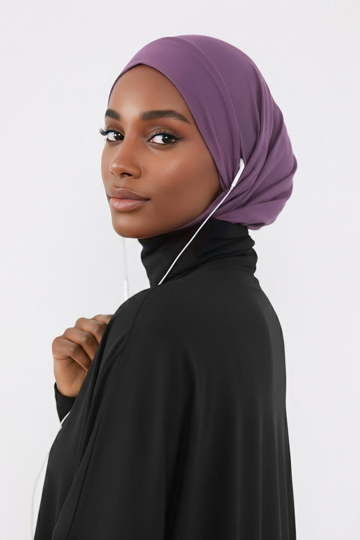 Jersey Bonnet with Neck Coverage and Earphone Opening