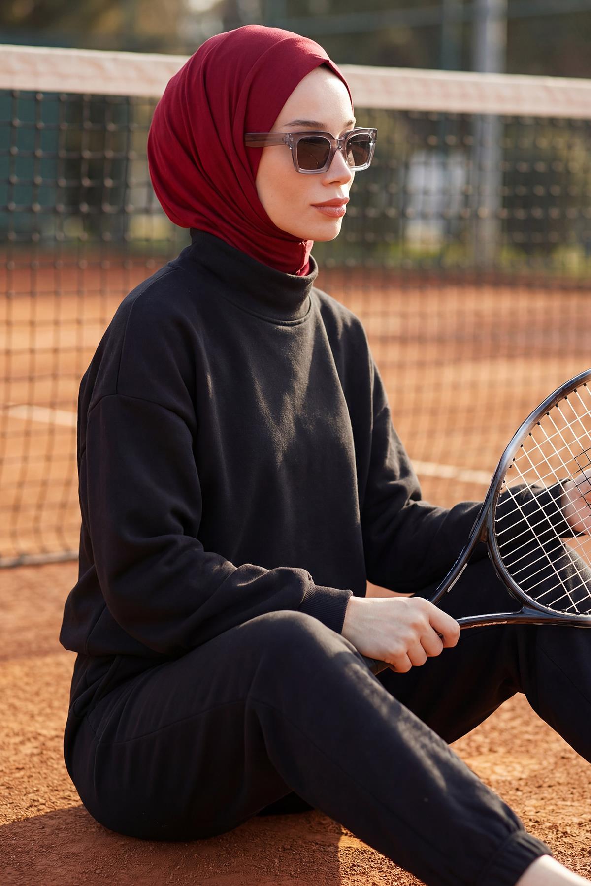 Jersey Bonnet with Neck Coverage and Earphone Opening