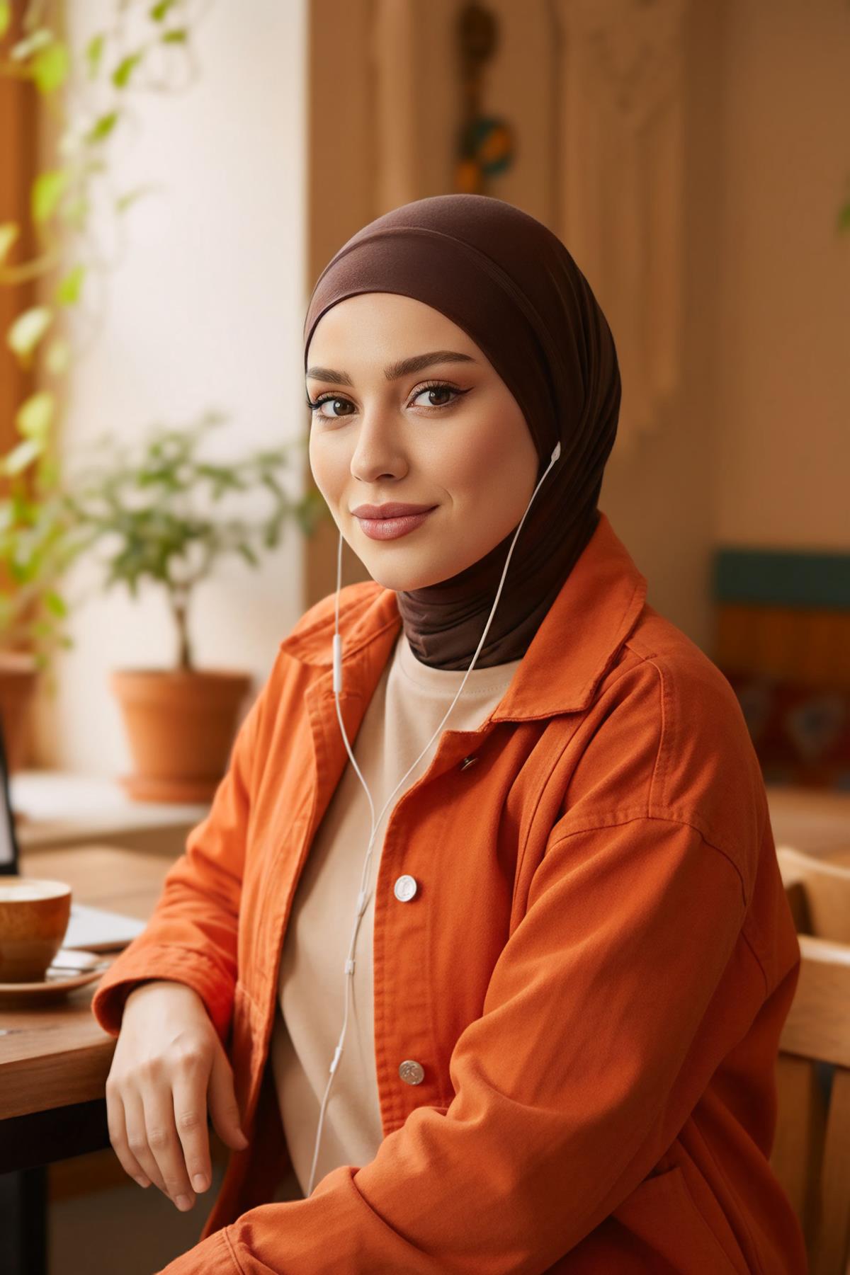 Jersey Bonnet with Neck Coverage and Earphone Opening