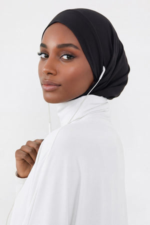 Jersey Bonnet with Neck Coverage and Earphone Opening
