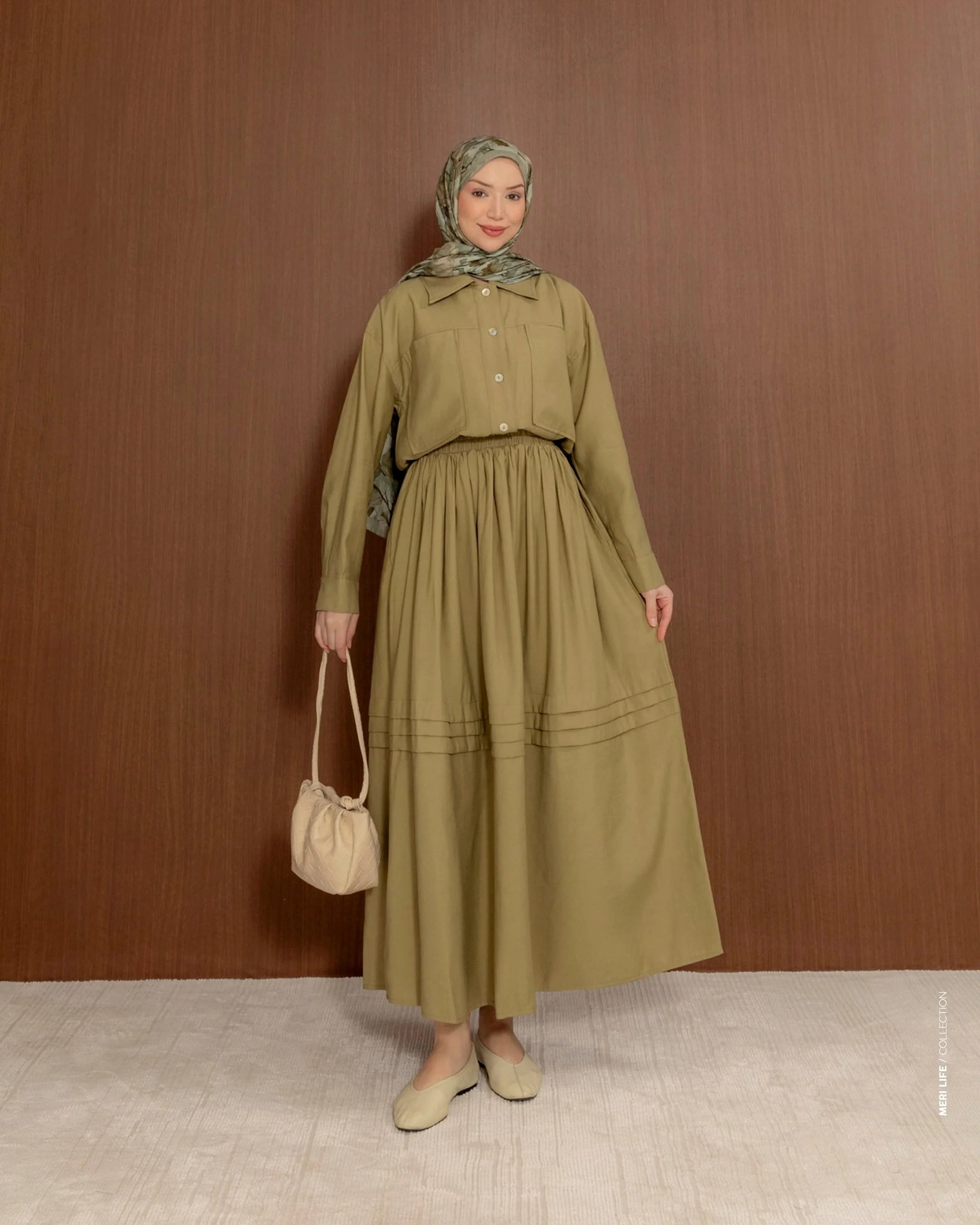 Cotton Skirt & Top Modest Set