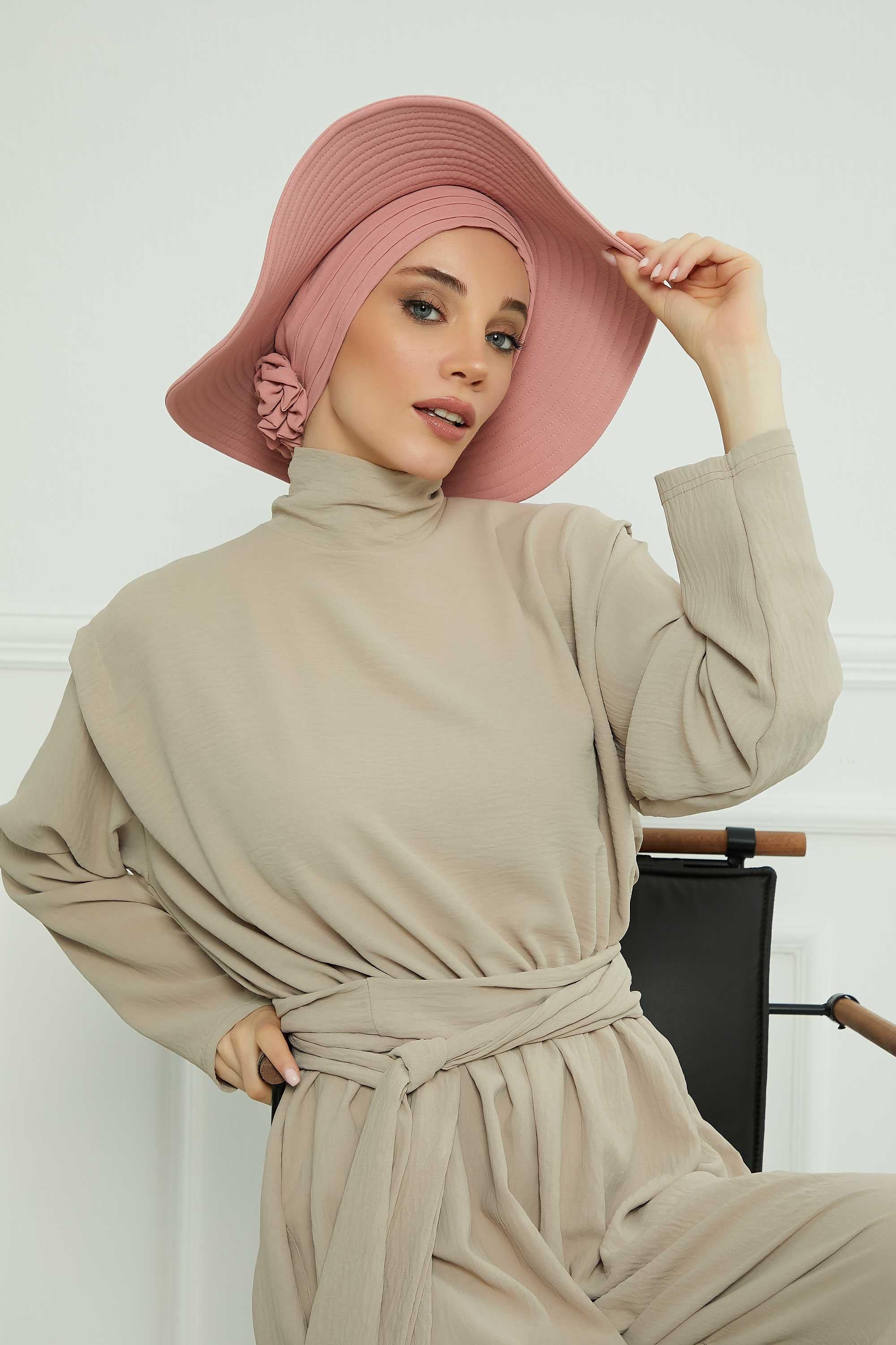Comfortable Aerobin Fabric Bonnet with Side Gather Detail