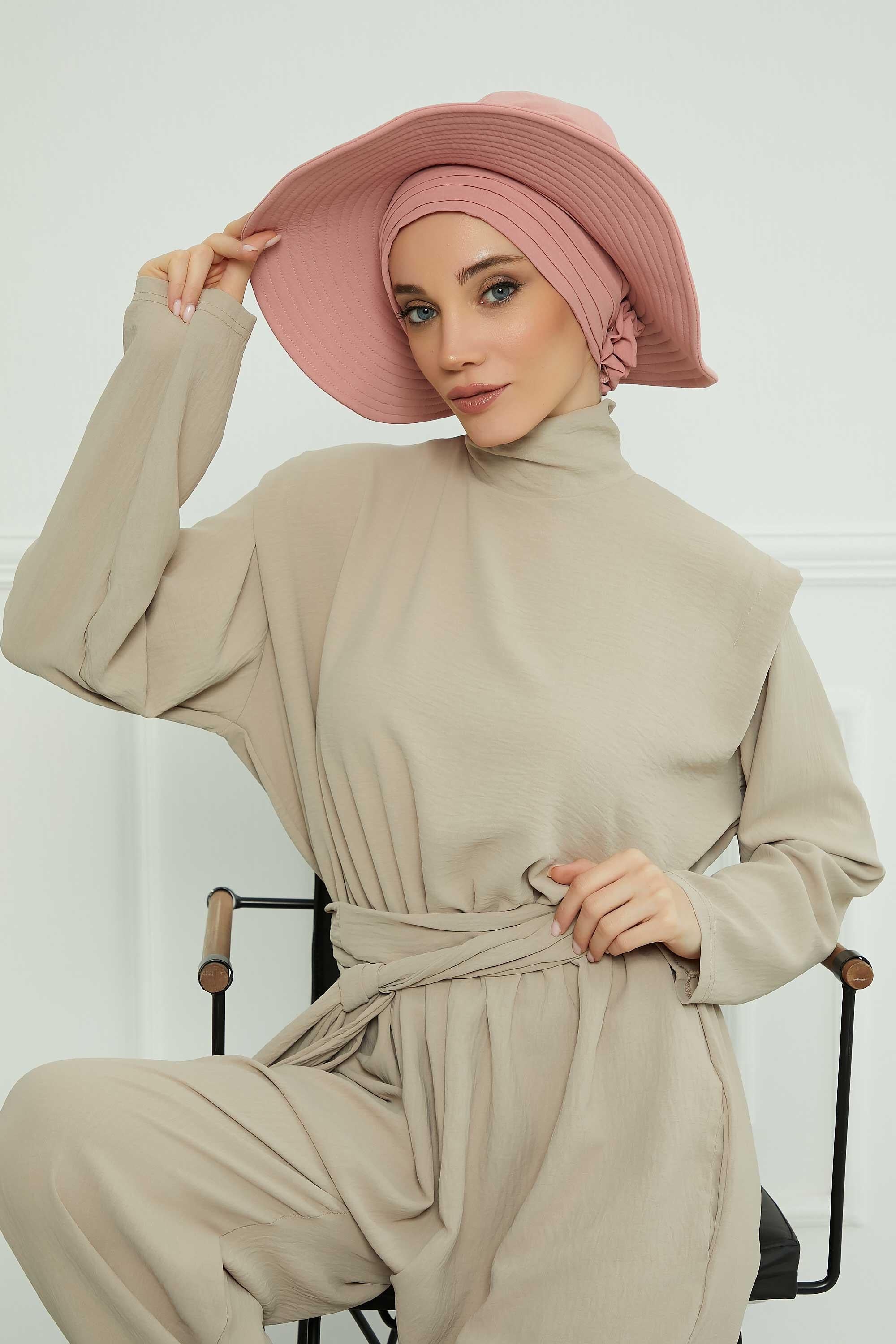 Comfortable Aerobin Fabric Bonnet with Side Gather Detail