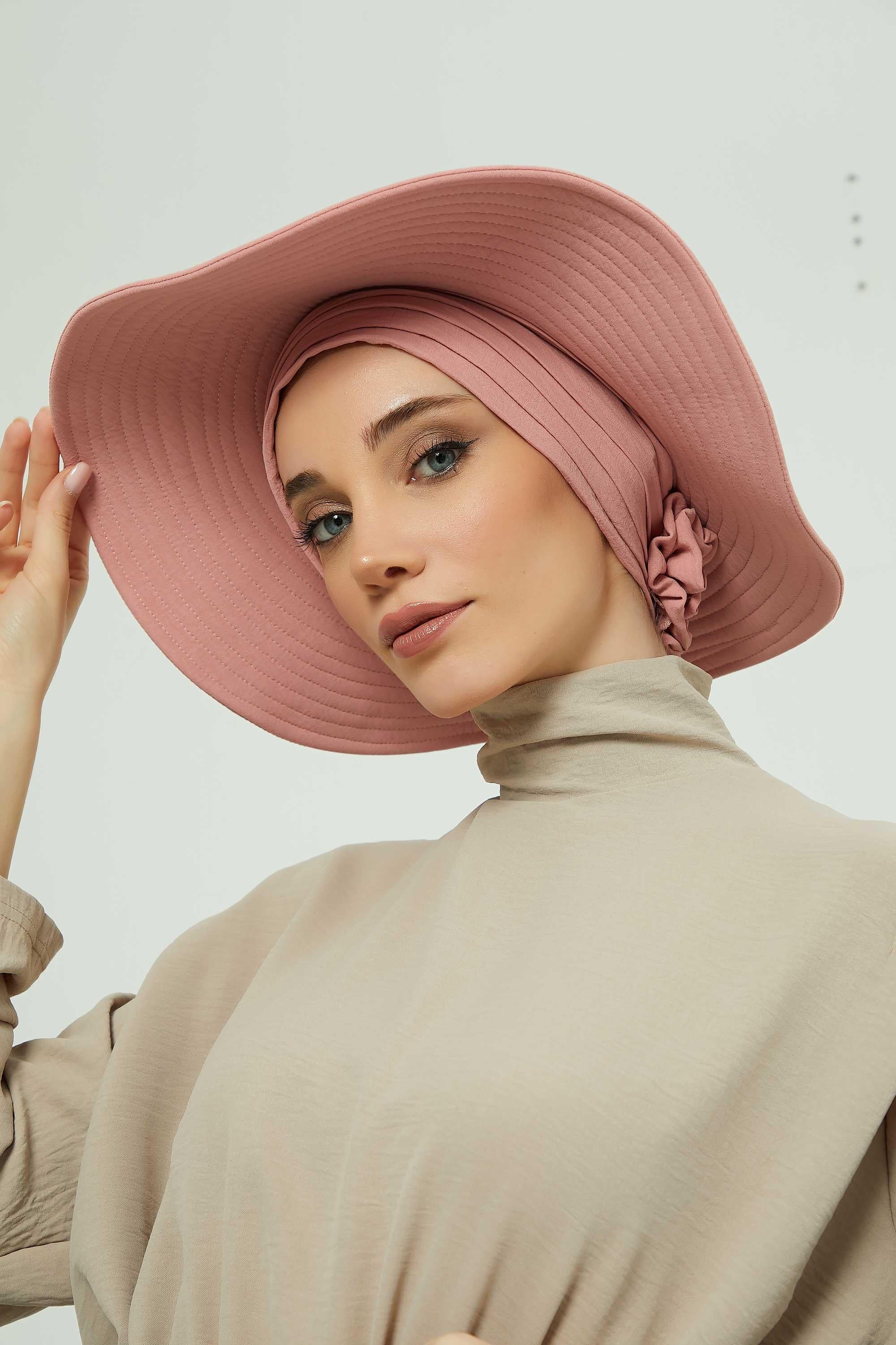 Comfortable Aerobin Fabric Bonnet with Side Gather Detail