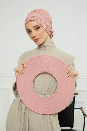 Comfortable Aerobin Fabric Bonnet with Side Gather Detail