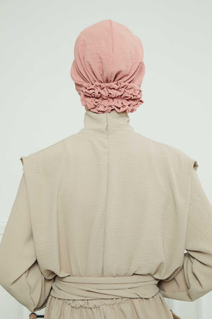 Comfortable Aerobin Fabric Bonnet with Side Gather Detail