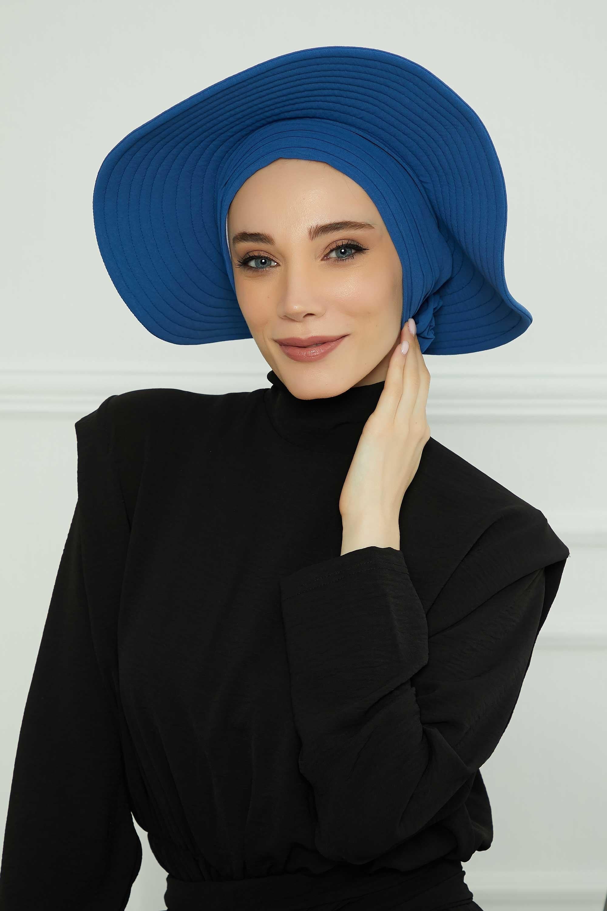 Comfortable Aerobin Fabric Bonnet with Side Gather Detail