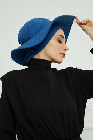 Comfortable Aerobin Fabric Bonnet with Side Gather Detail