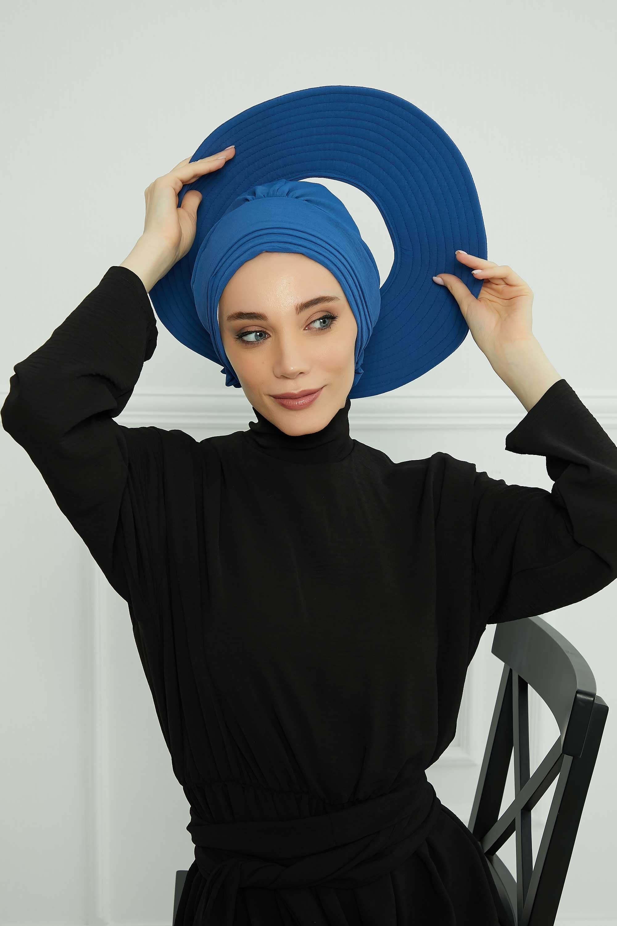 Comfortable Aerobin Fabric Bonnet with Side Gather Detail