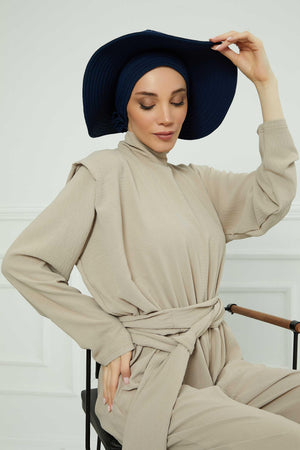 Comfortable Aerobin Fabric Bonnet with Side Gather Detail