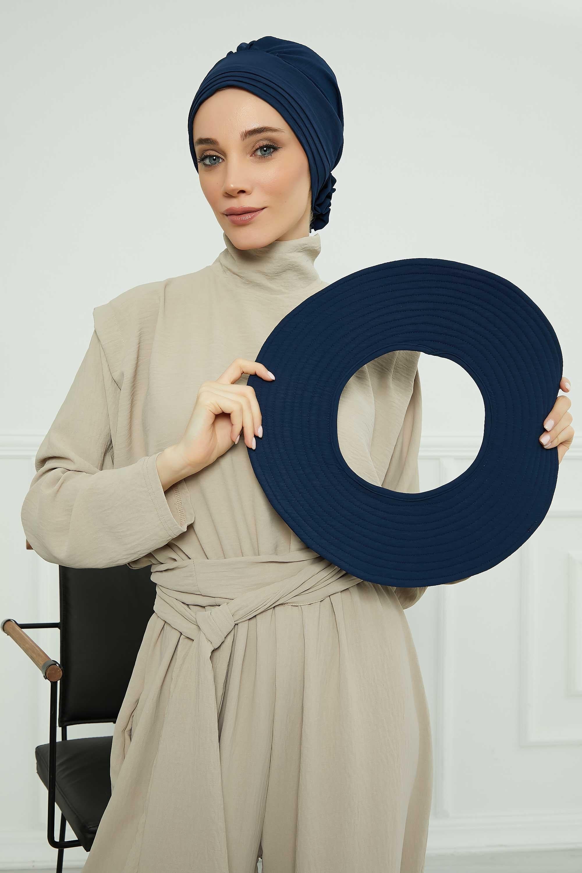 Comfortable Aerobin Fabric Bonnet with Side Gather Detail