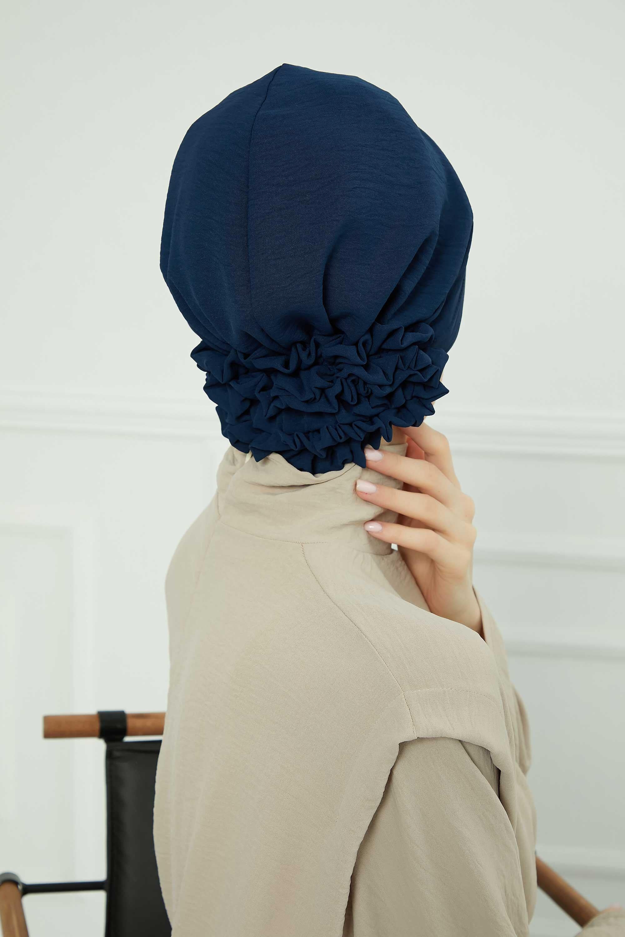 Comfortable Aerobin Fabric Bonnet with Side Gather Detail