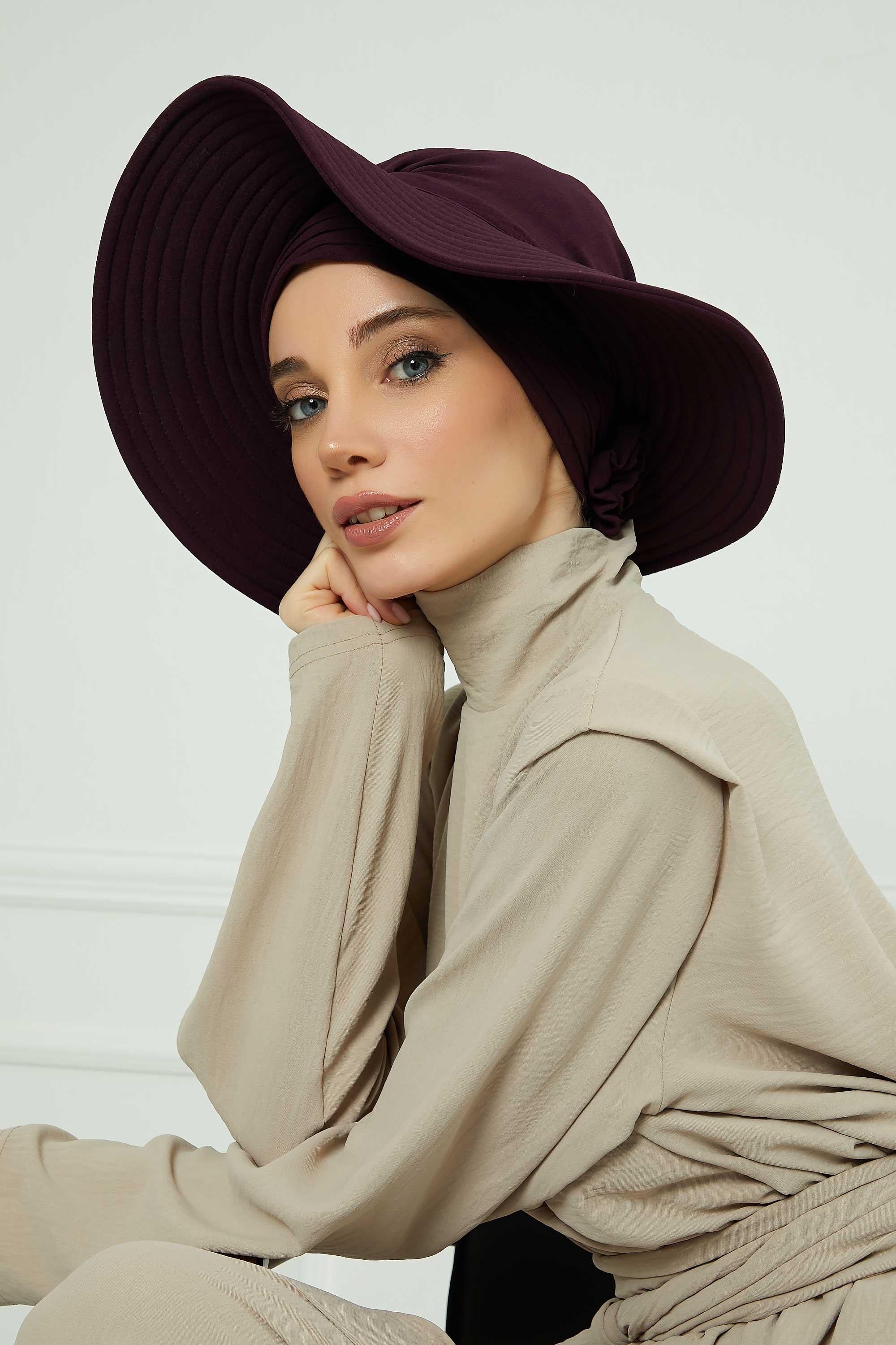 Comfortable Aerobin Fabric Bonnet with Side Gather Detail