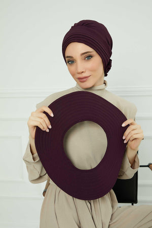 Comfortable Aerobin Fabric Bonnet with Side Gather Detail