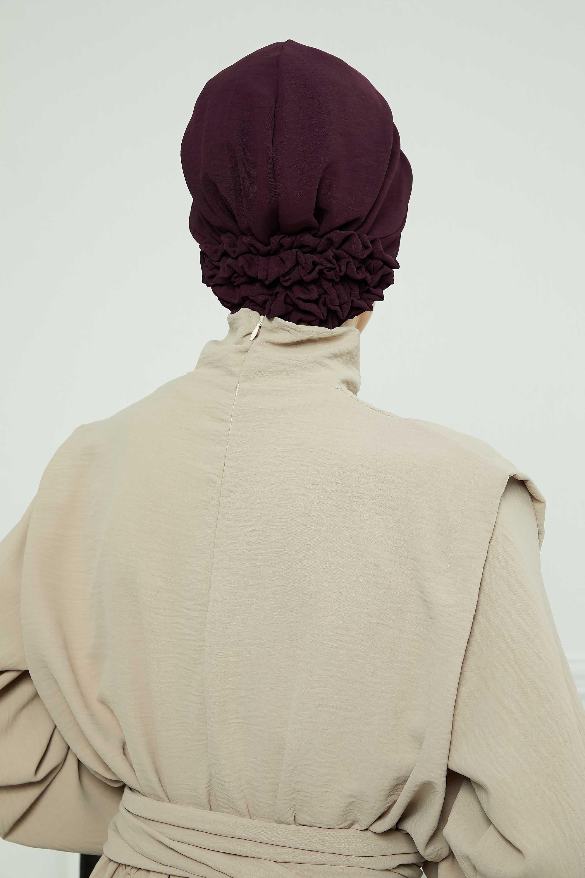 Comfortable Aerobin Fabric Bonnet with Side Gather Detail