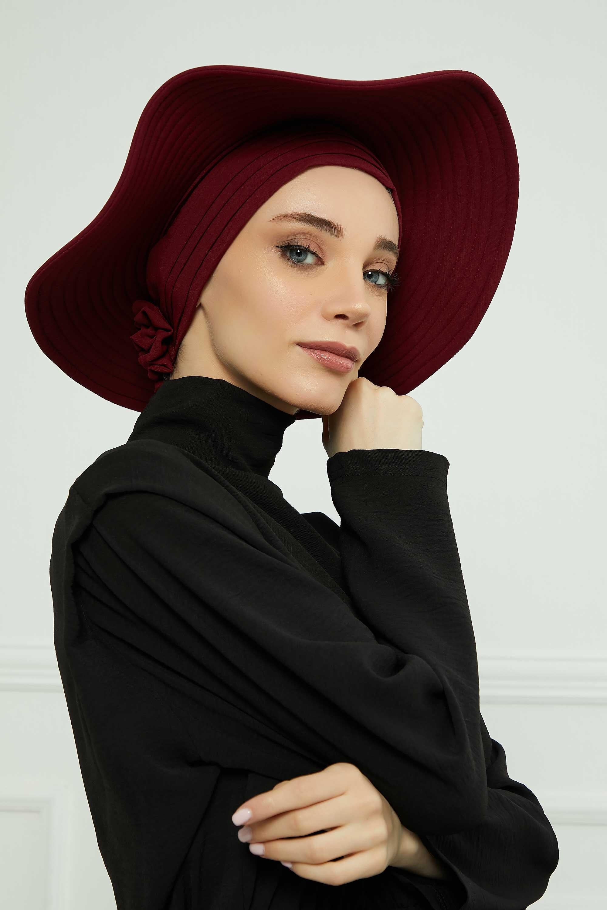 Comfortable Aerobin Fabric Bonnet with Side Gather Detail