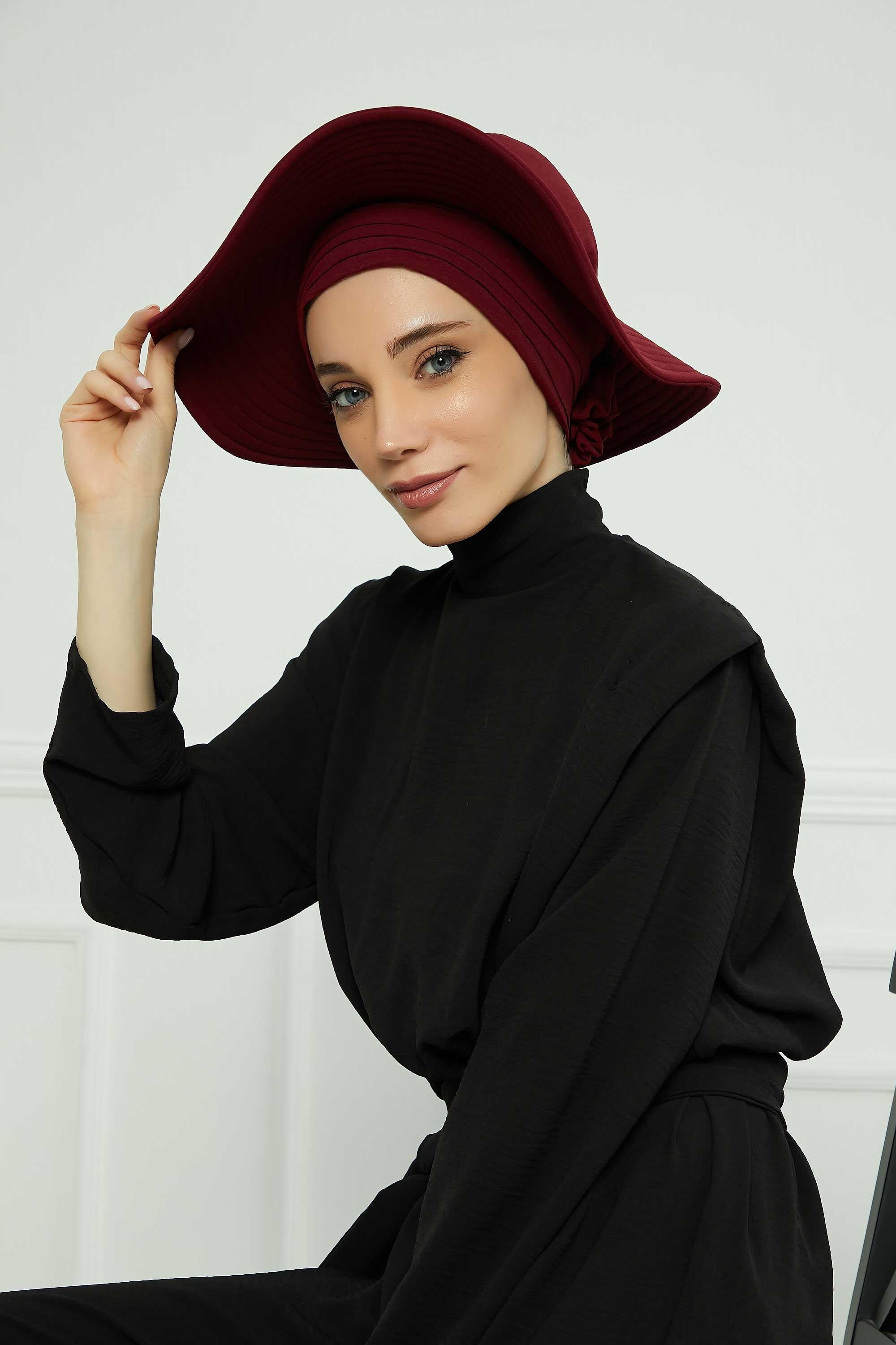 Comfortable Aerobin Fabric Bonnet with Side Gather Detail