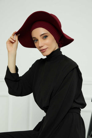 Comfortable Aerobin Fabric Bonnet with Side Gather Detail