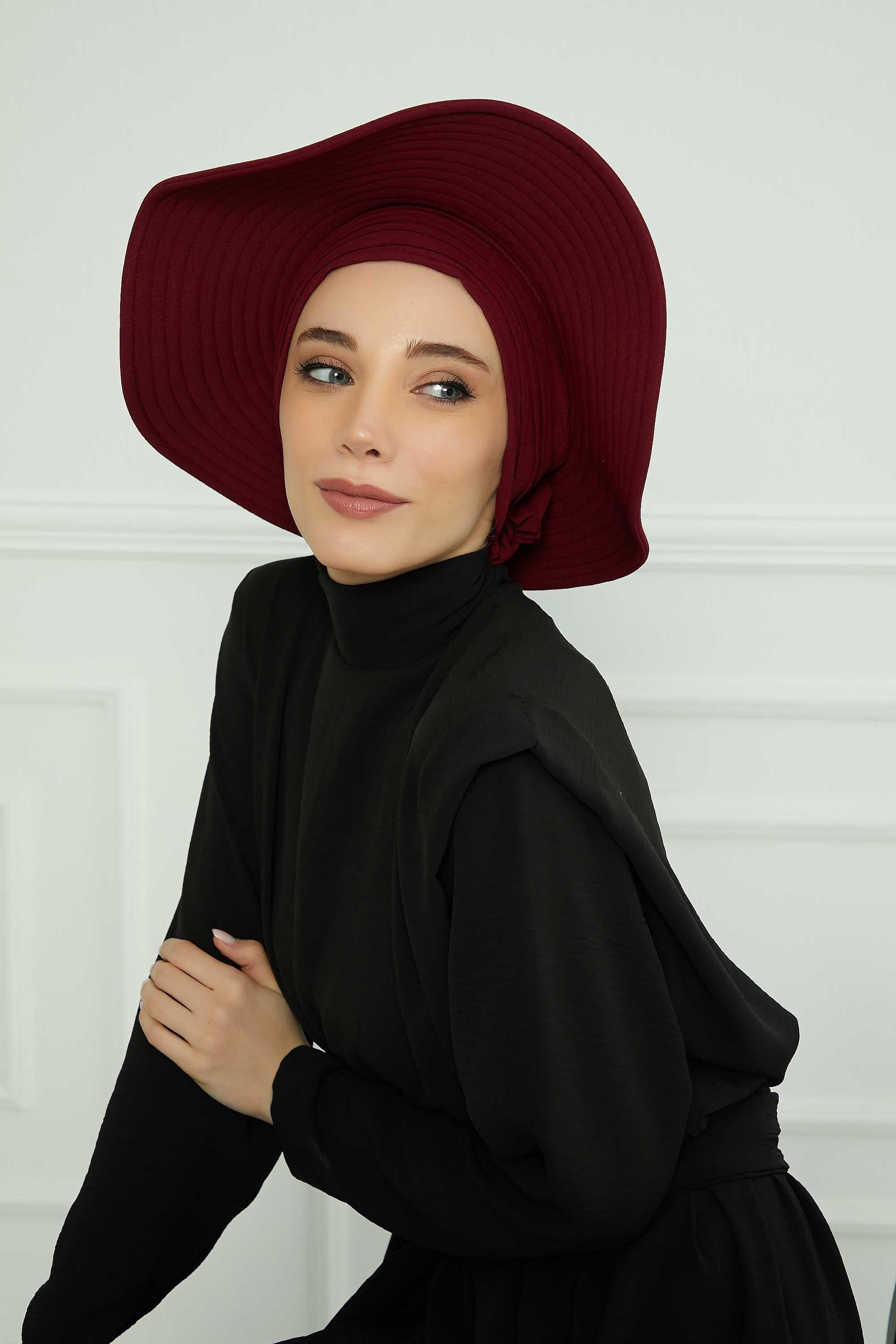 Comfortable Aerobin Fabric Bonnet with Side Gather Detail