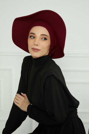 Comfortable Aerobin Fabric Bonnet with Side Gather Detail