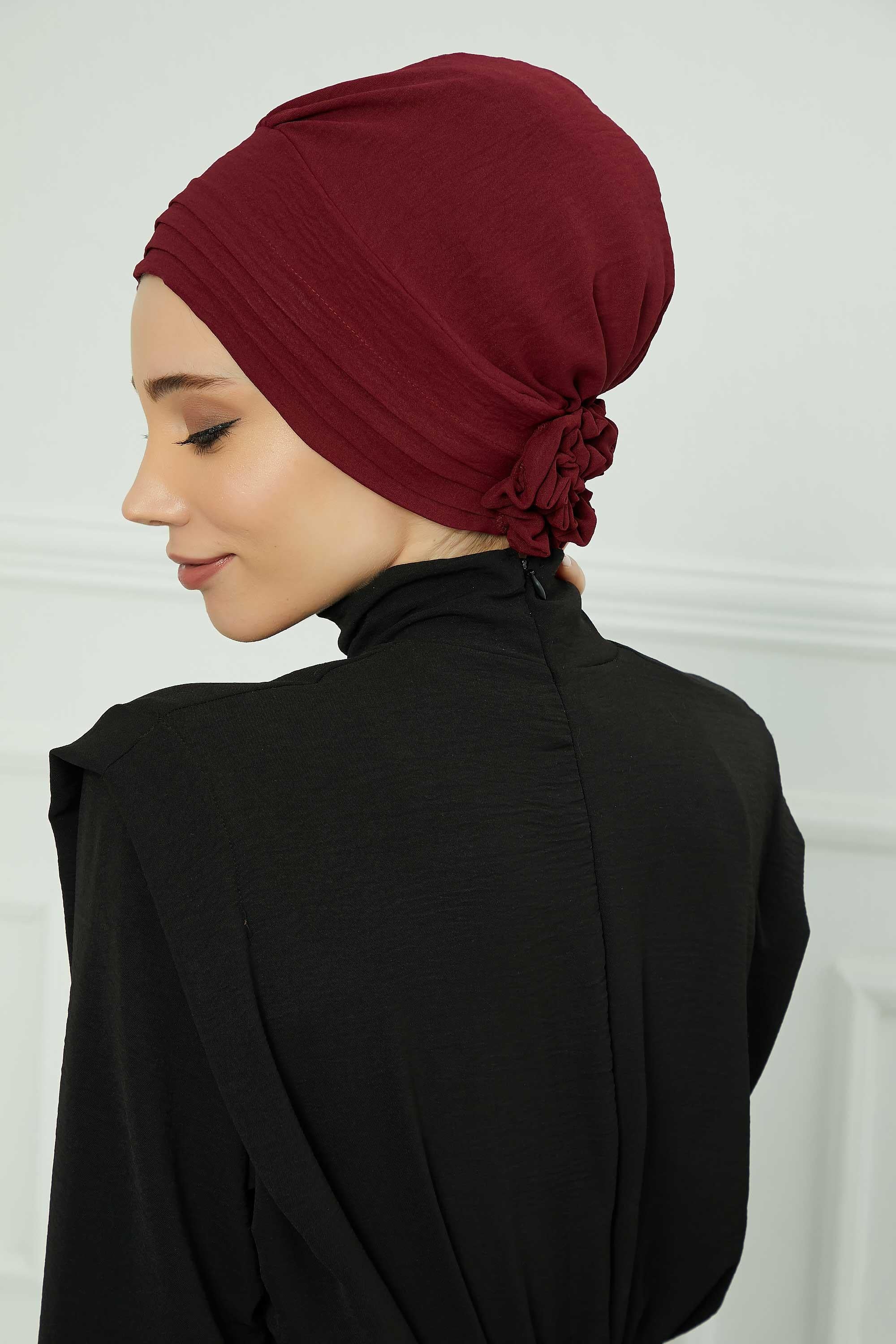 Comfortable Aerobin Fabric Bonnet with Side Gather Detail