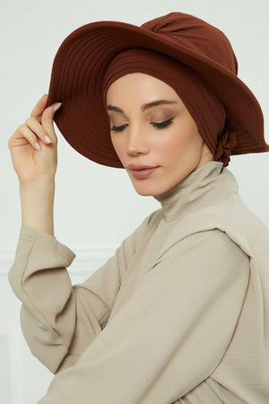 Comfortable Aerobin Fabric Bonnet with Side Gather Detail