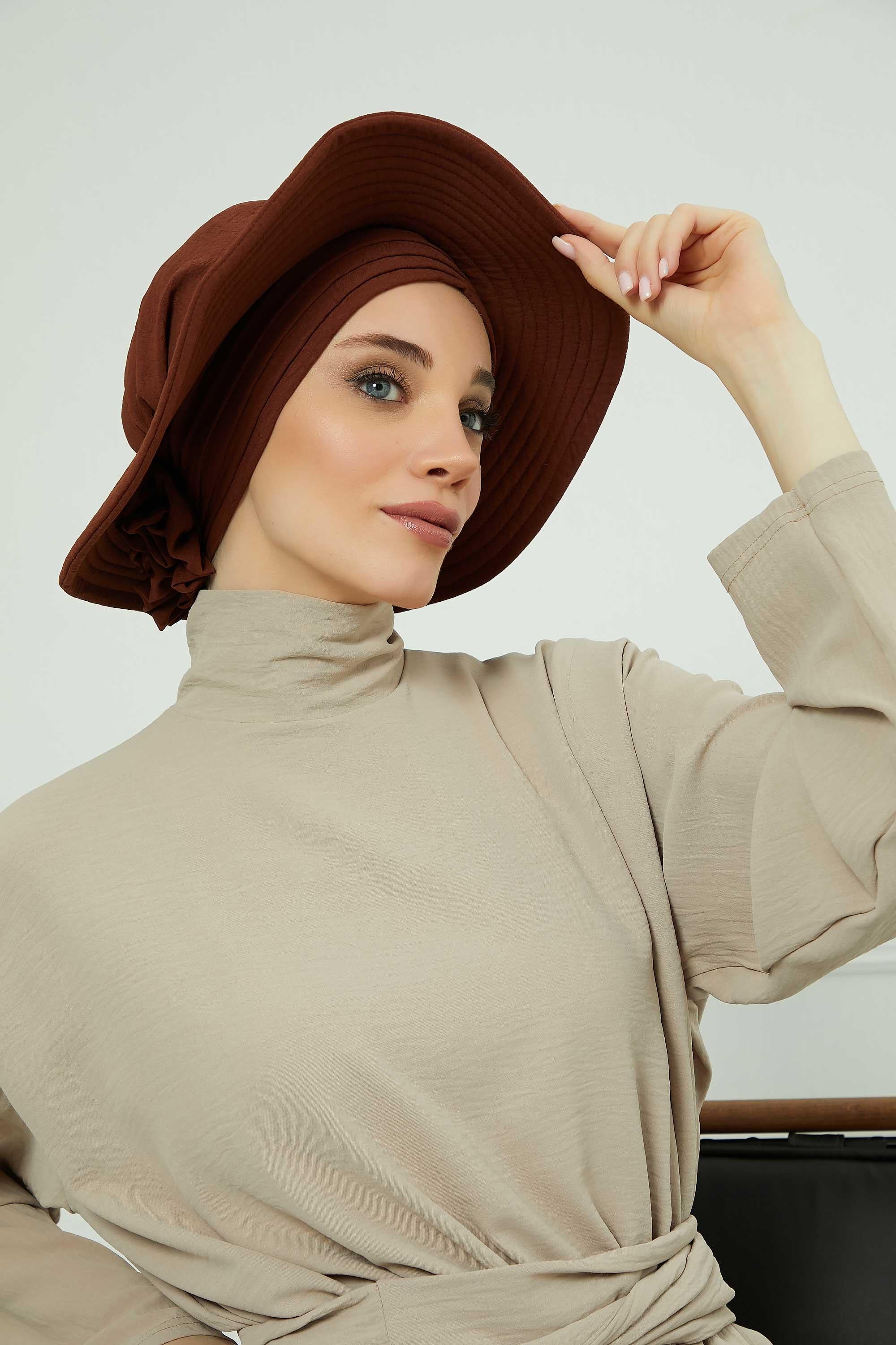 Comfortable Aerobin Fabric Bonnet with Side Gather Detail