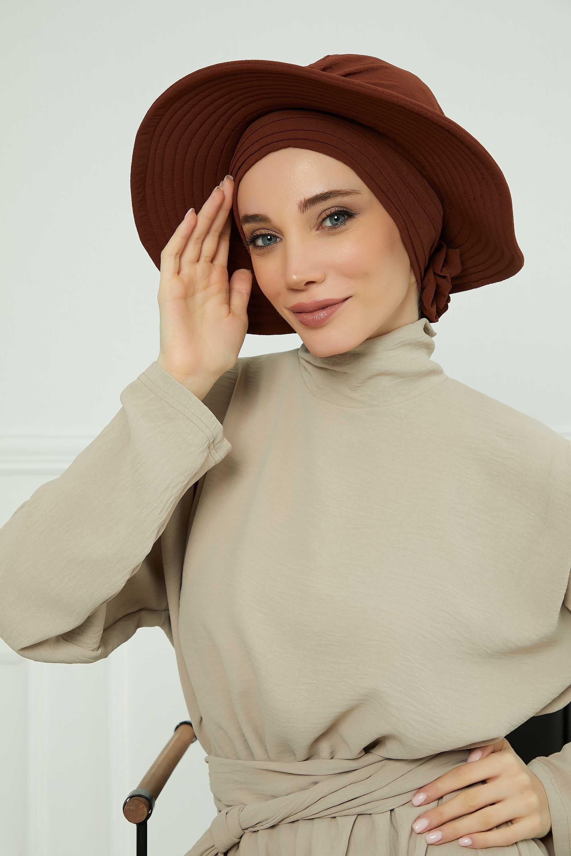 Comfortable Aerobin Fabric Bonnet with Side Gather Detail