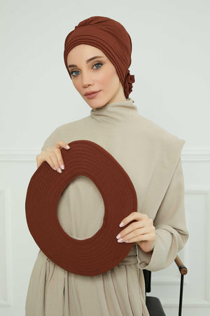 Comfortable Aerobin Fabric Bonnet with Side Gather Detail