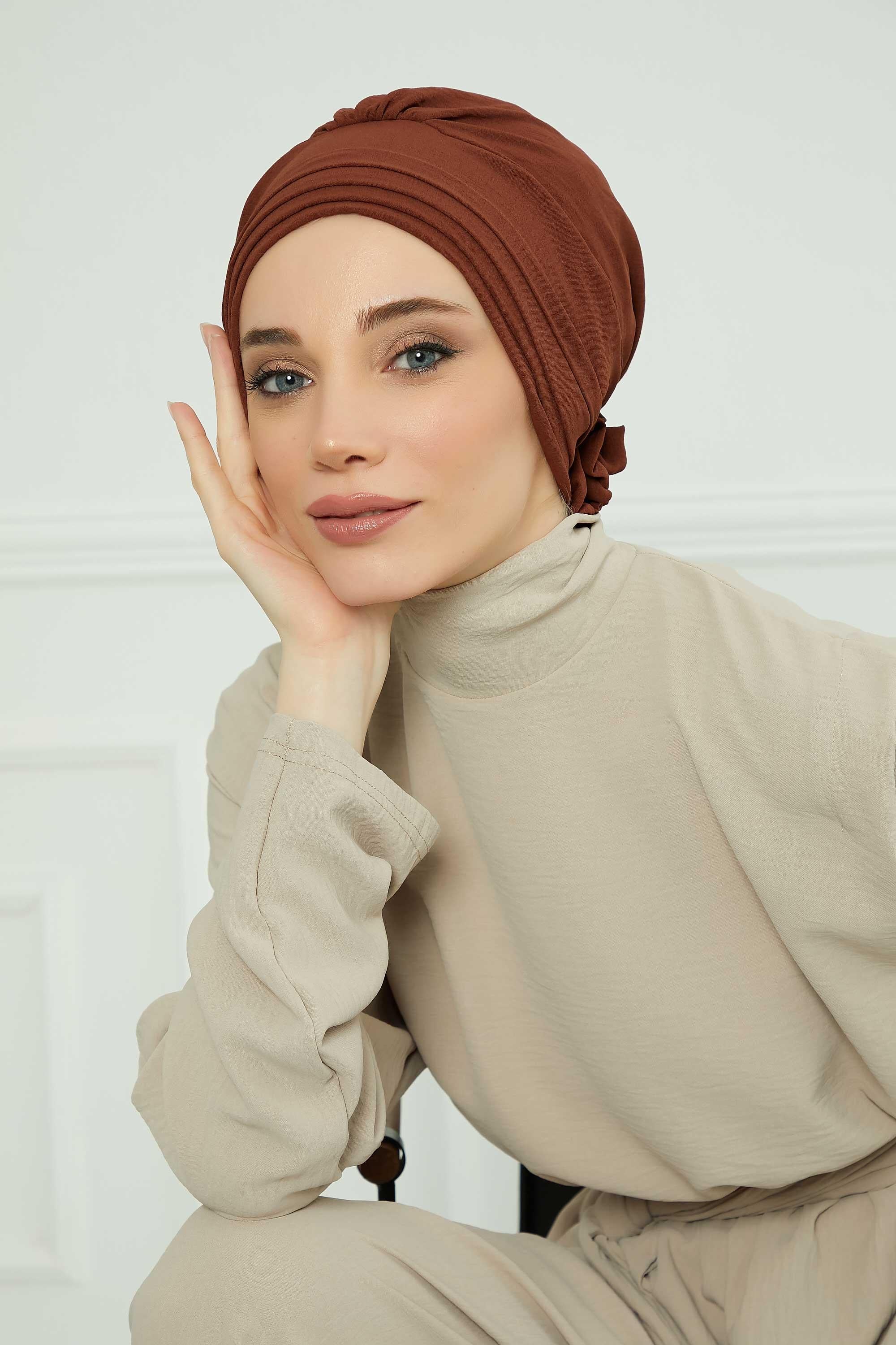 Comfortable Aerobin Fabric Bonnet with Side Gather Detail
