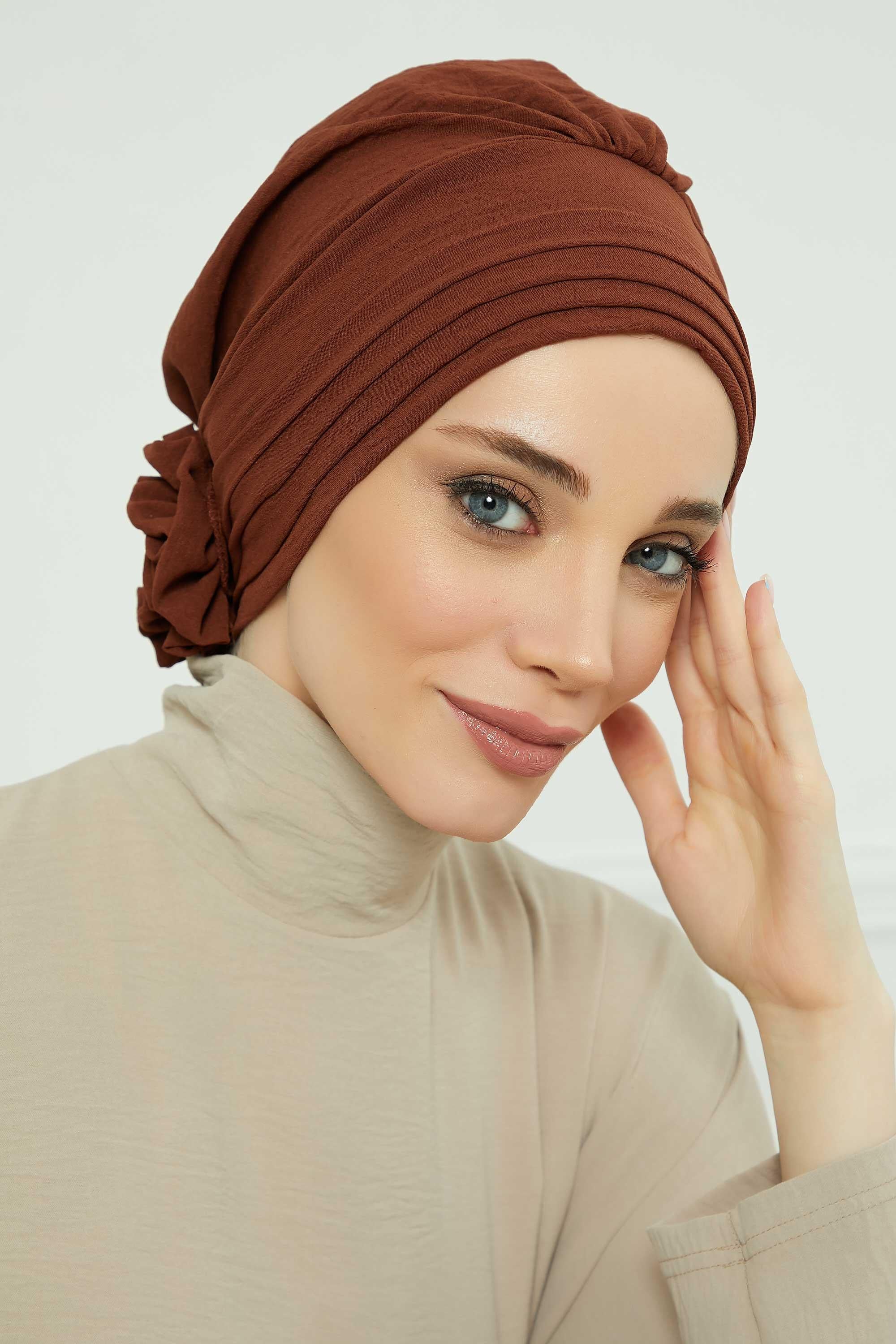 Comfortable Aerobin Fabric Bonnet with Side Gather Detail