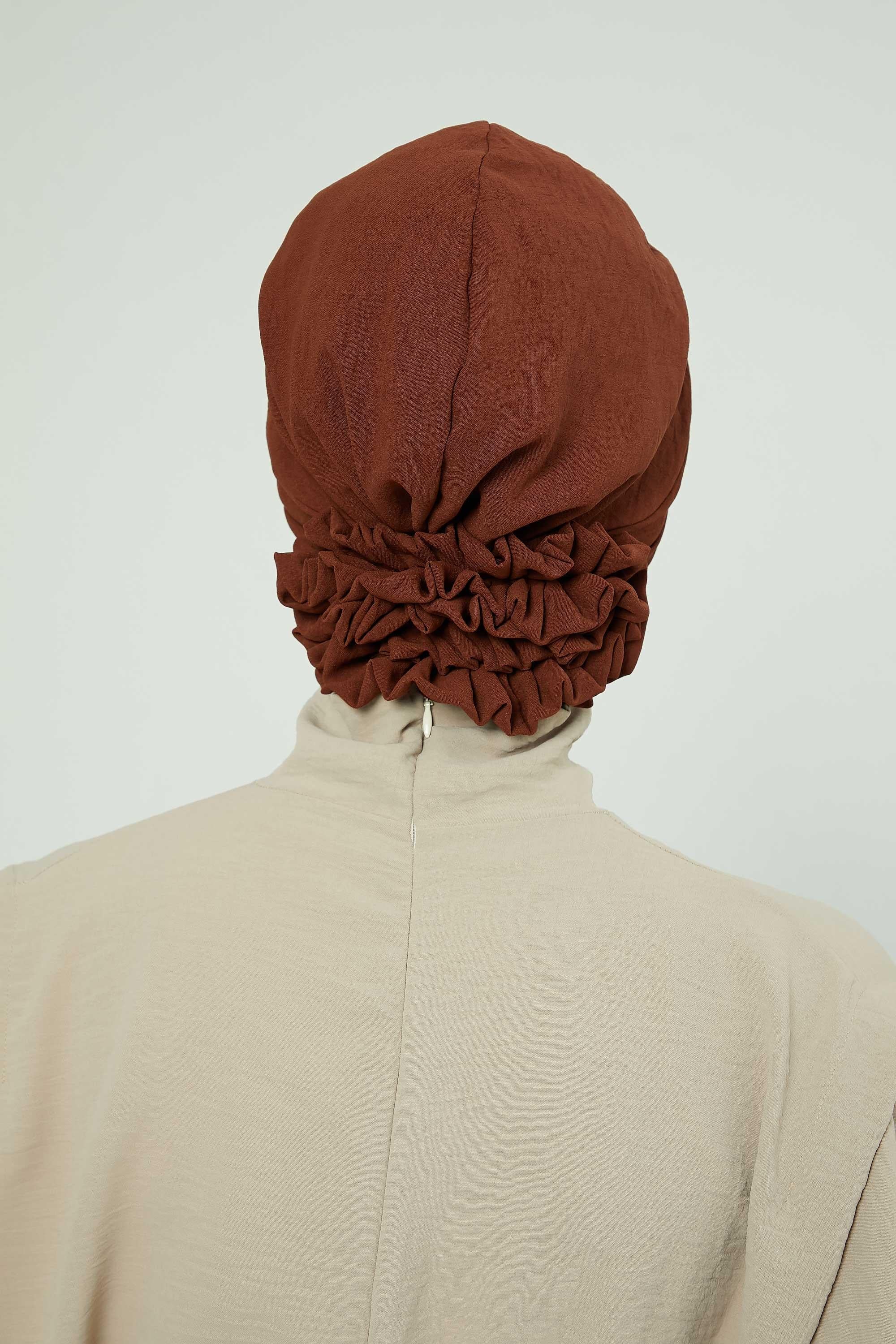 Comfortable Aerobin Fabric Bonnet with Side Gather Detail