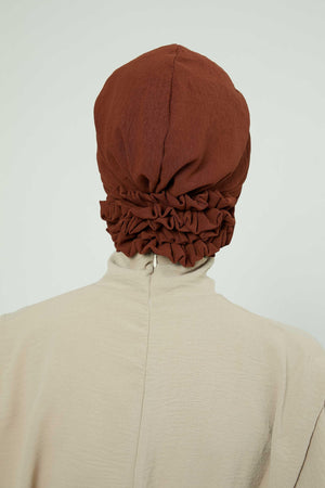Comfortable Aerobin Fabric Bonnet with Side Gather Detail