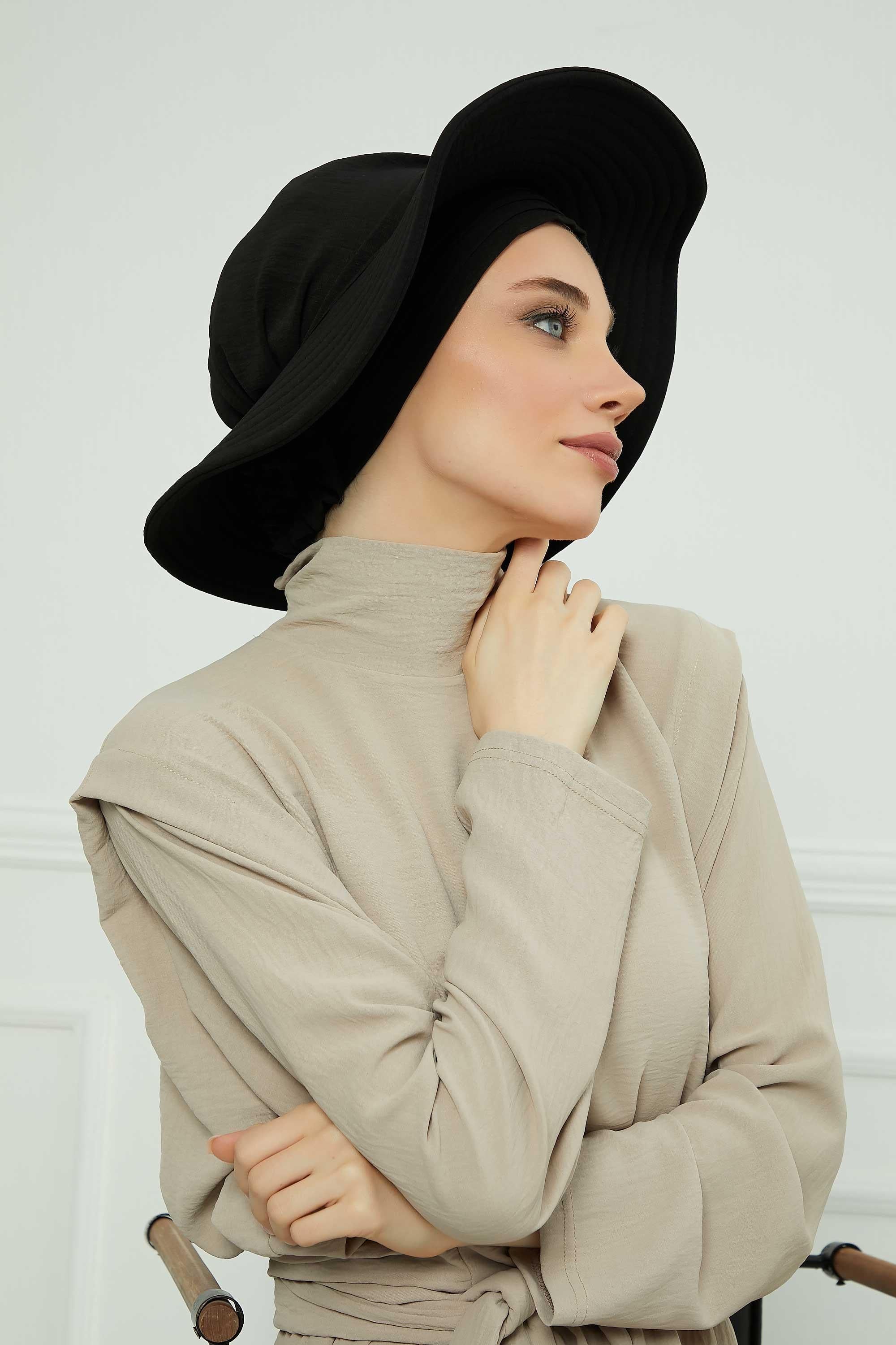 Comfortable Aerobin Fabric Bonnet with Side Gather Detail