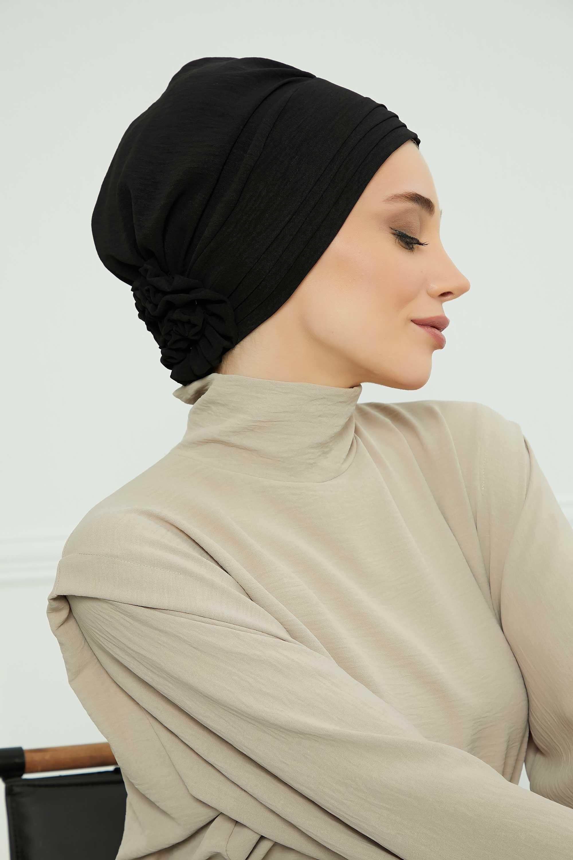 Comfortable Aerobin Fabric Bonnet with Side Gather Detail