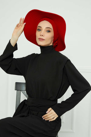 Comfortable Aerobin Fabric Bonnet with Side Gather Detail