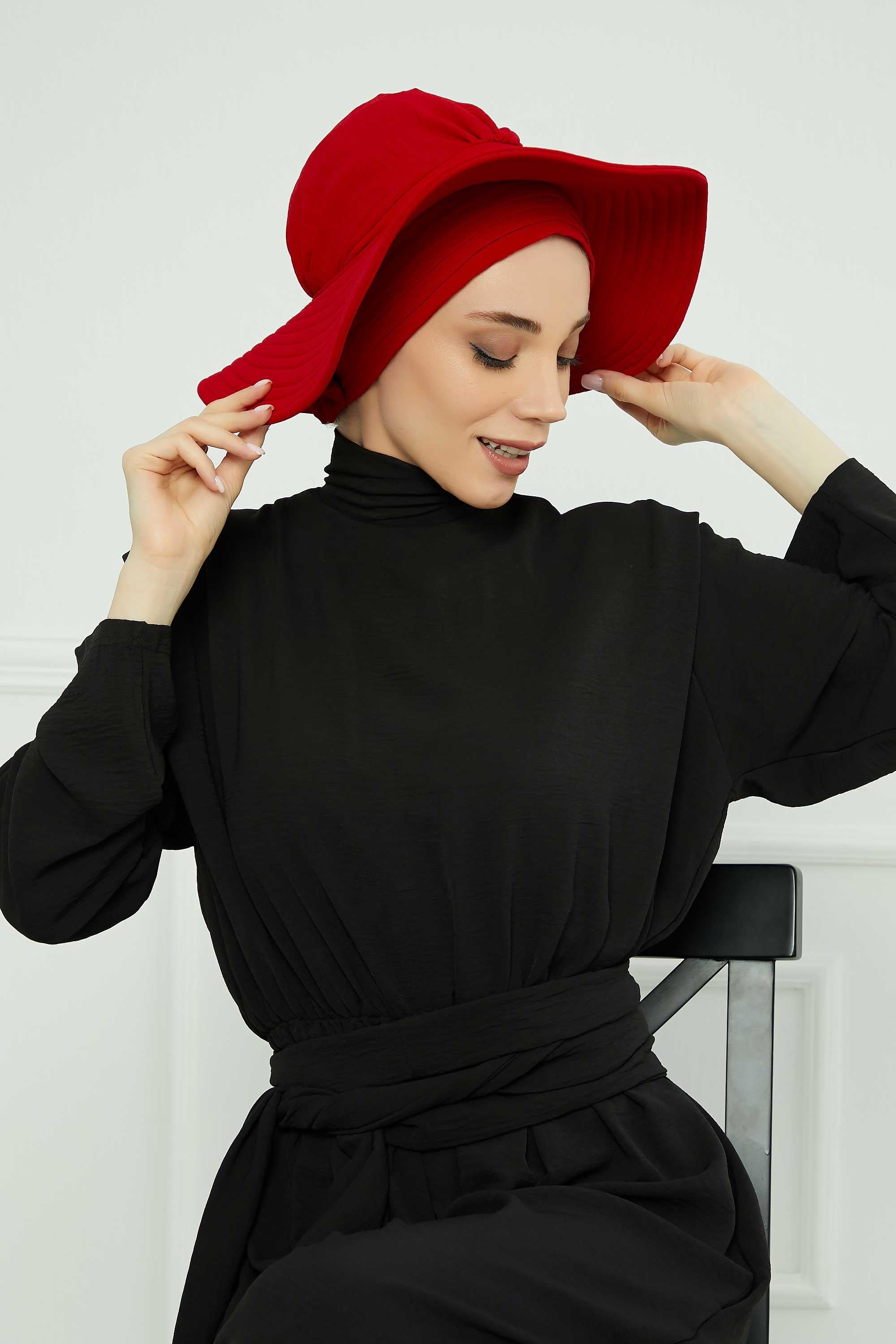 Comfortable Aerobin Fabric Bonnet with Side Gather Detail