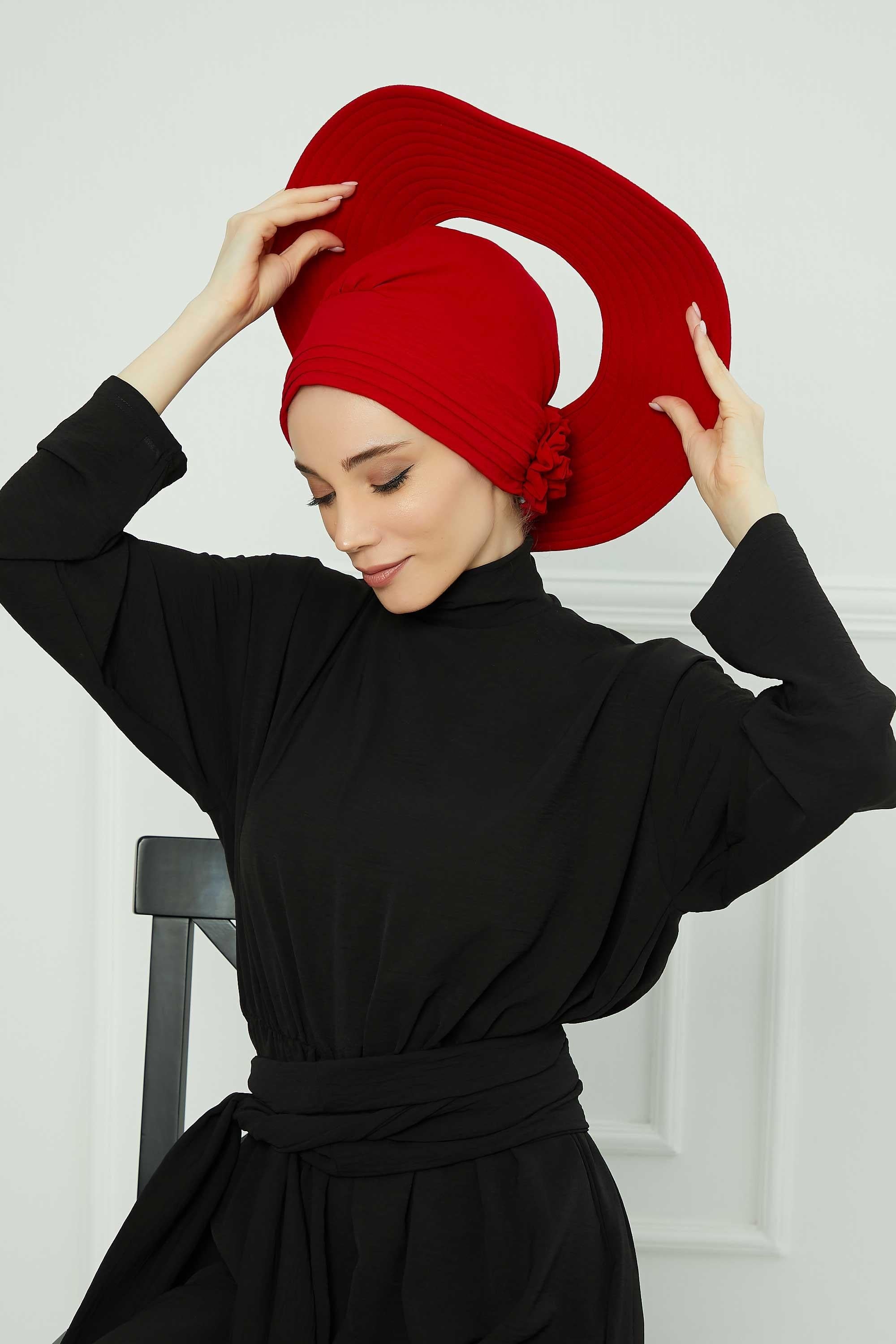 Comfortable Aerobin Fabric Bonnet with Side Gather Detail