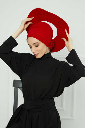 Comfortable Aerobin Fabric Bonnet with Side Gather Detail