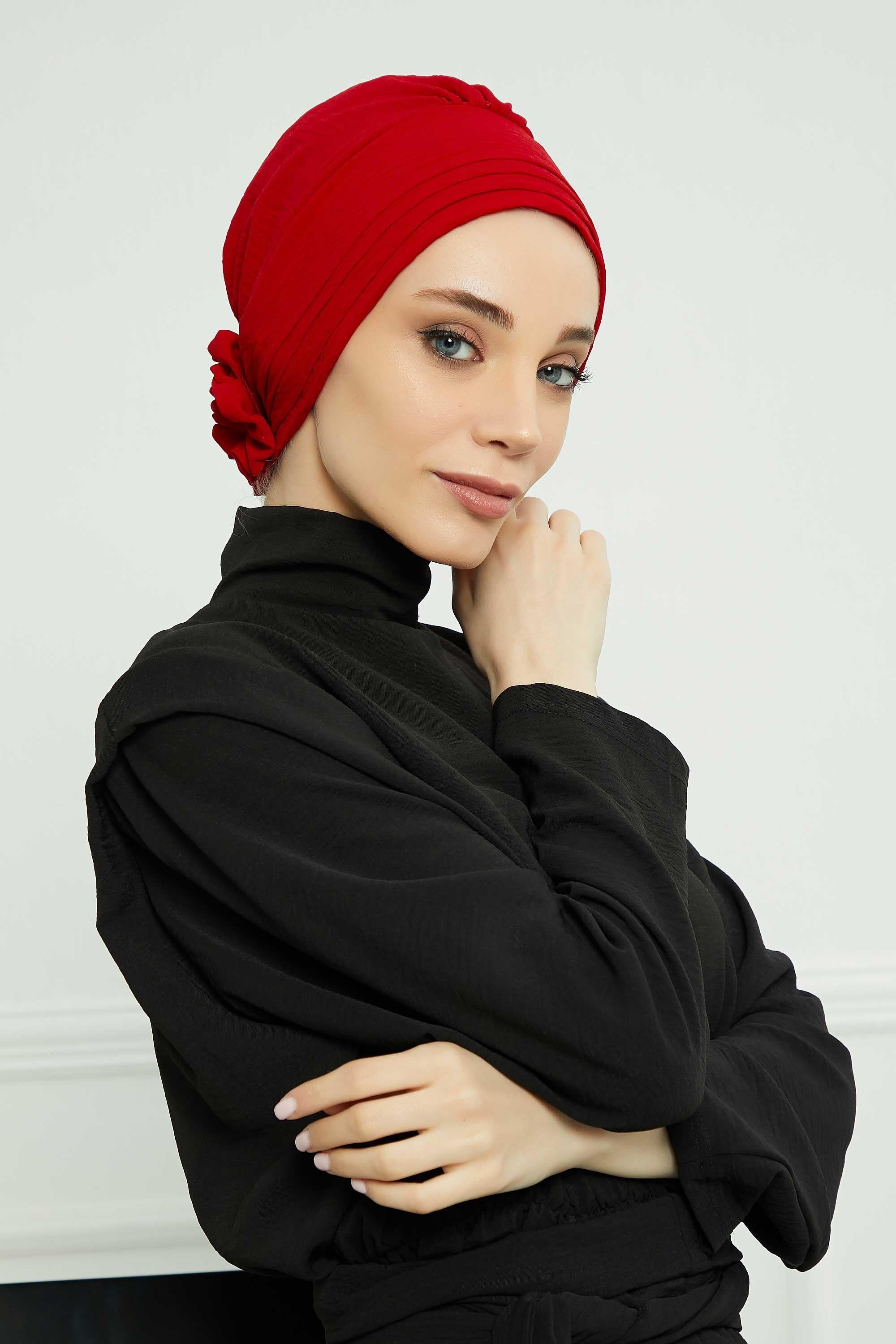 Comfortable Aerobin Fabric Bonnet with Side Gather Detail
