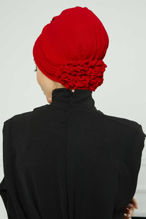 Comfortable Aerobin Fabric Bonnet with Side Gather Detail