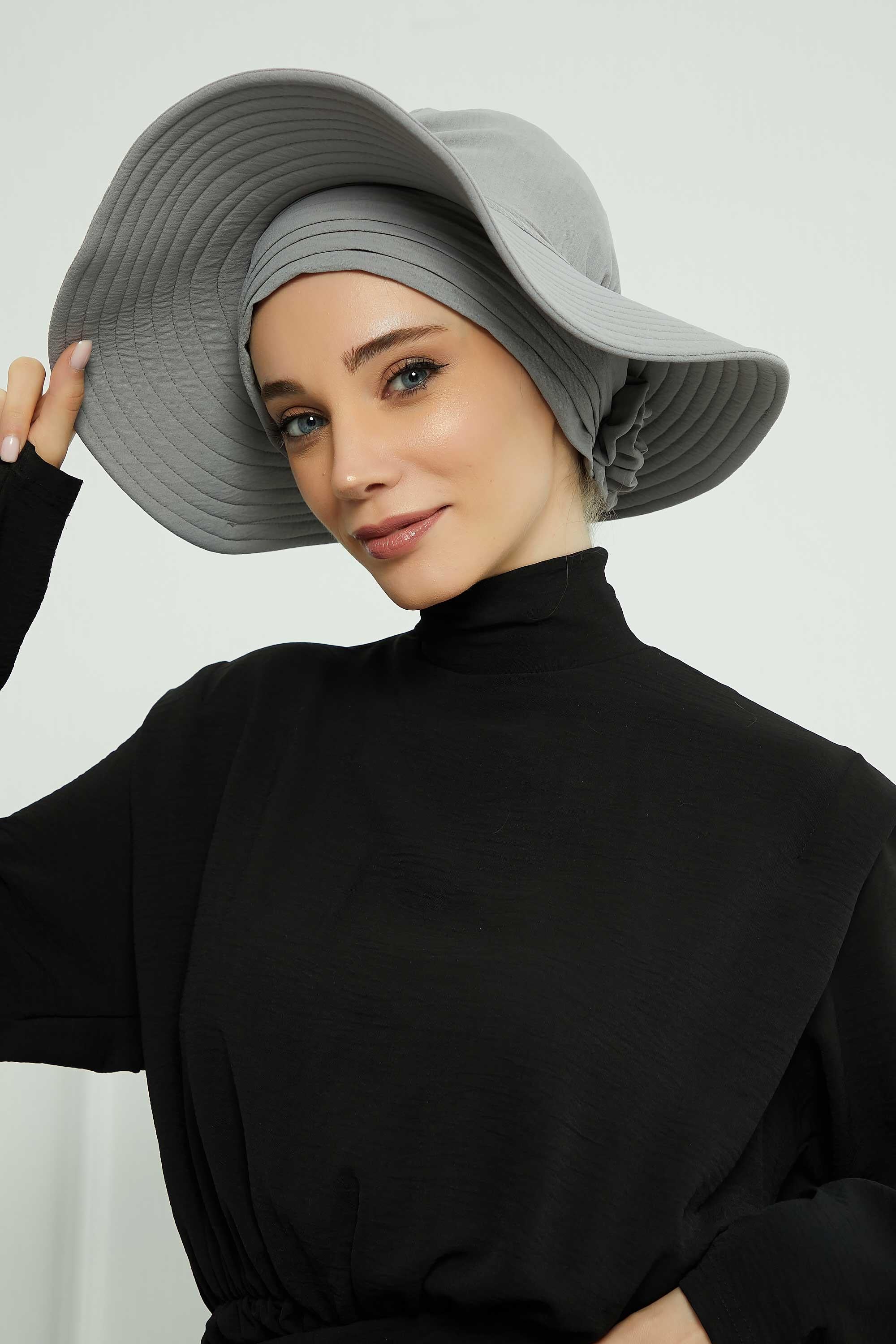 Comfortable Aerobin Fabric Bonnet with Side Gather Detail