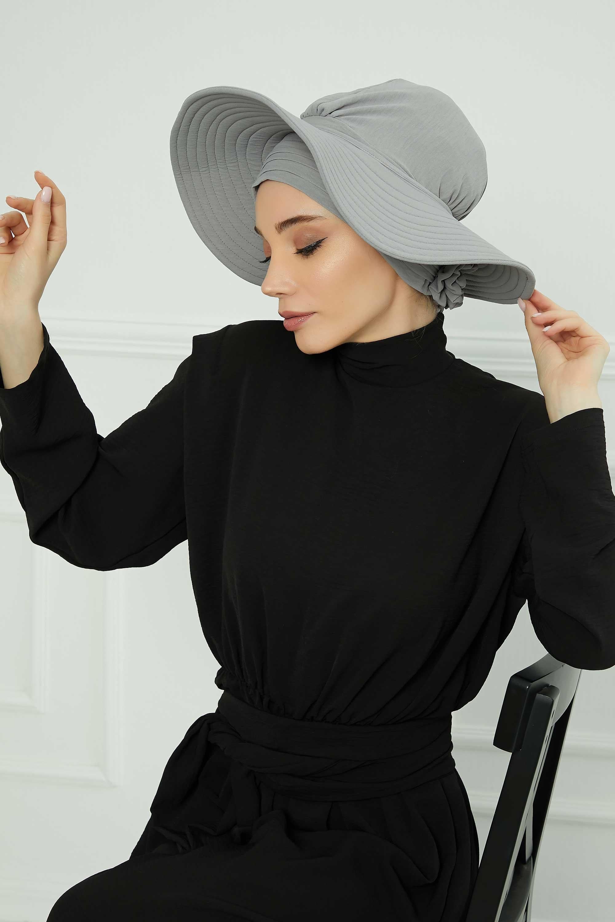 Comfortable Aerobin Fabric Bonnet with Side Gather Detail